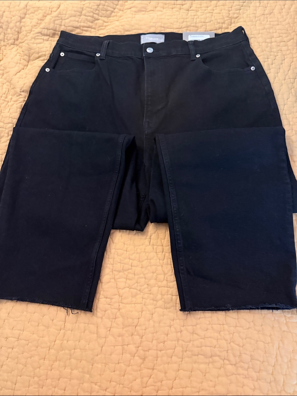 Everlane Way High Jeans low stretch black color size 35 long high rise new tags